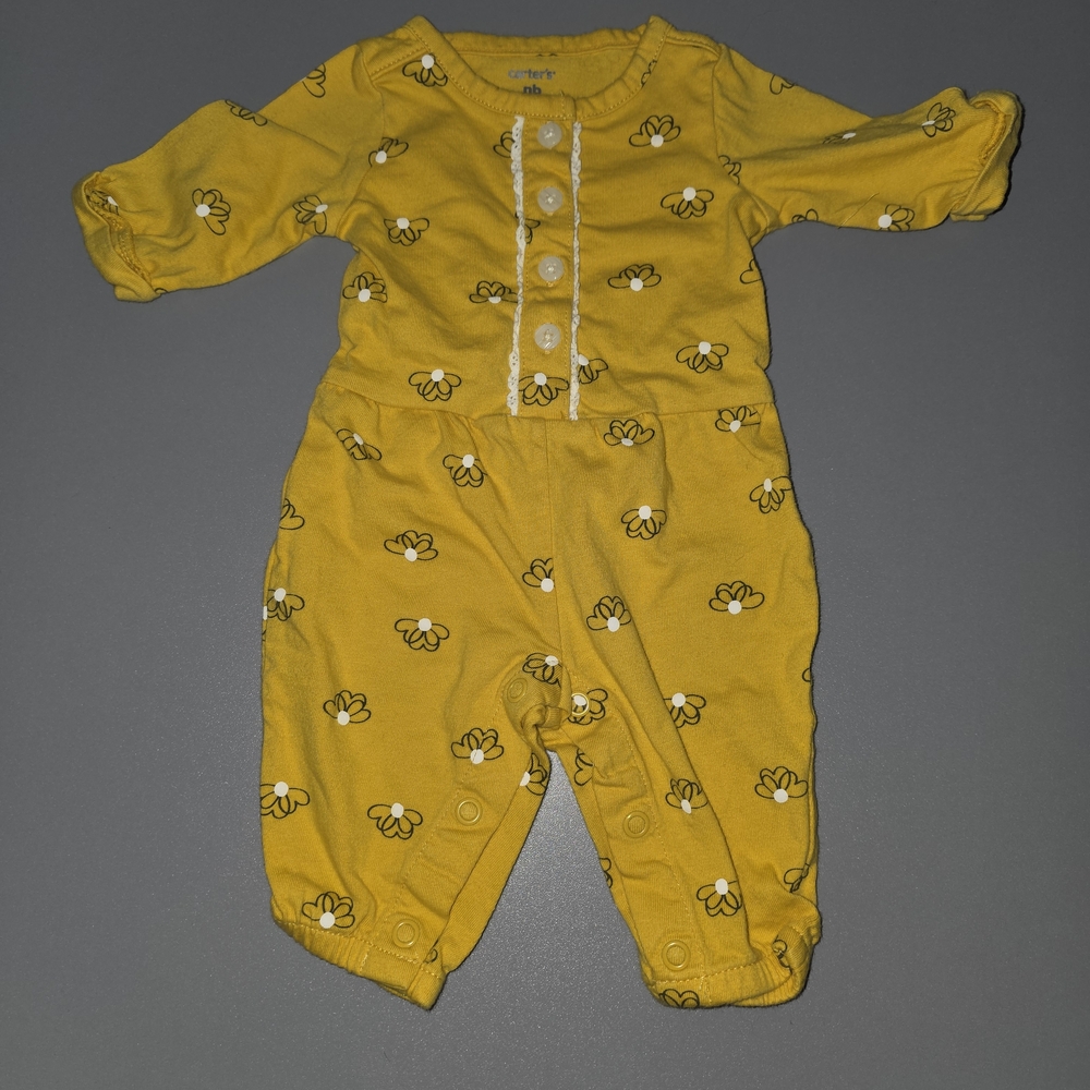 Carter's Sunny Yellow Floral Onesie